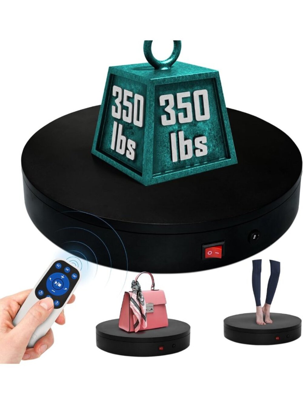 Heavy Duty 12.6-Inch Electric Rotating Turntable for Photography & Display